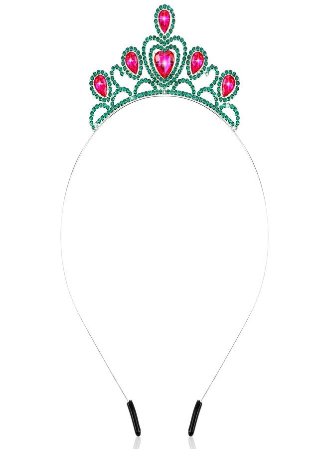 هابدو طوق رأس هابدو مرصع بالكريستال الوردي والأخضر للنساء والفتيات، طوق رأس أنيق مزين بأحجار الراين بتصميم ساحر، إكسسوارات شعر براقة، هدية مثالية لها، النمط B - Image 1